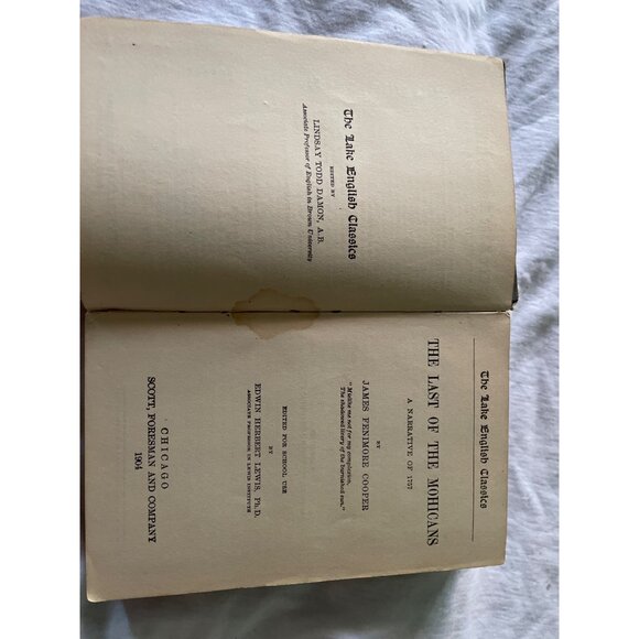The Last Of The Mohicans By Cooper Lake English Classics Hardcover 1931 - Picture 6 of 13